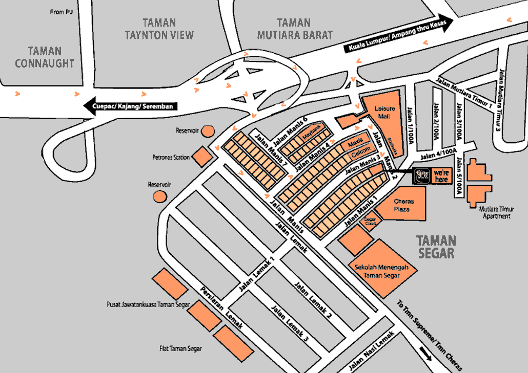 Taman Sega Cheras map location map