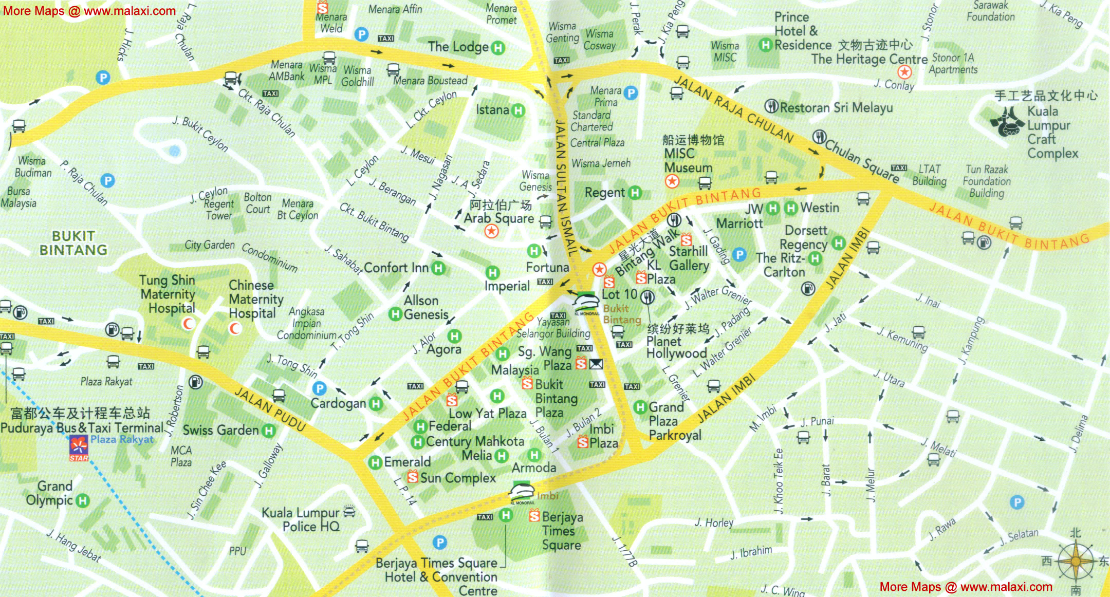 Jalan Bukit Bintang Map 