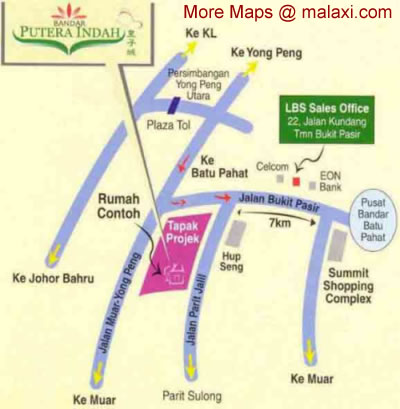 Batu Pahat - Bandar Puteri Indah location map