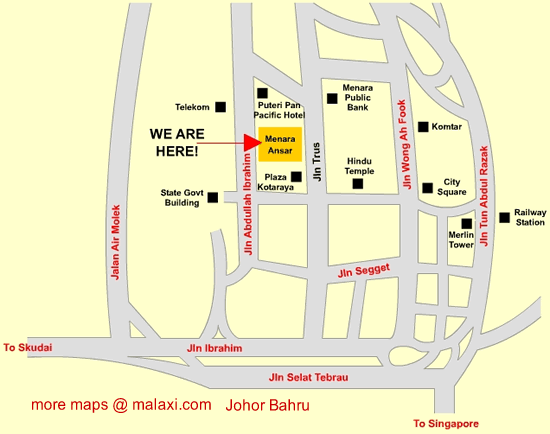 johor bahru location map
