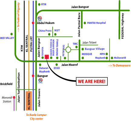 Abdullah Hukum LRT Station map location map