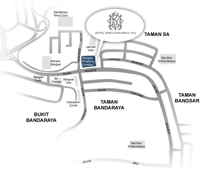 Bangsar Jalan Maarof map location map