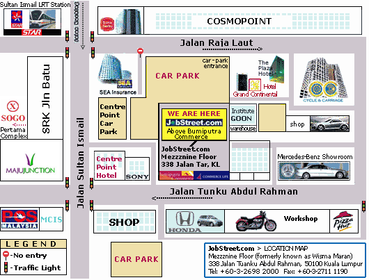 Jalan Tunku Abdul Rahman Map location map