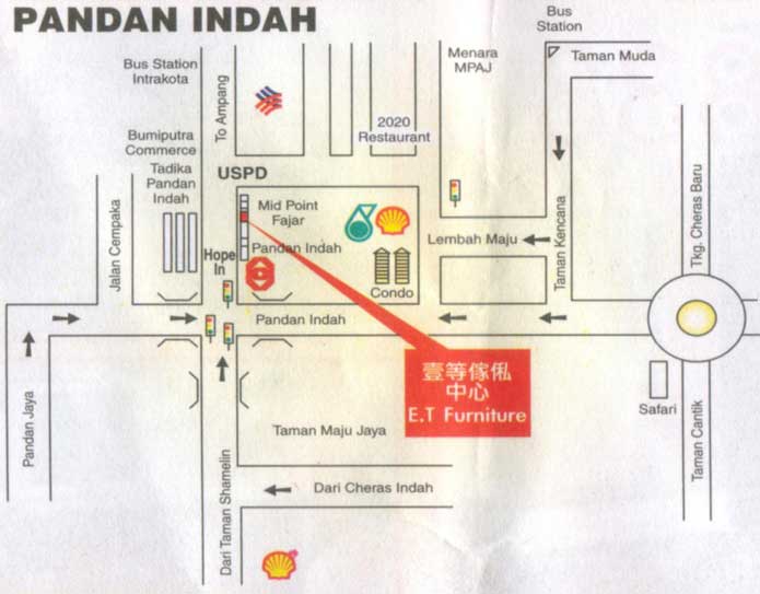 Pandah Indah Map location map