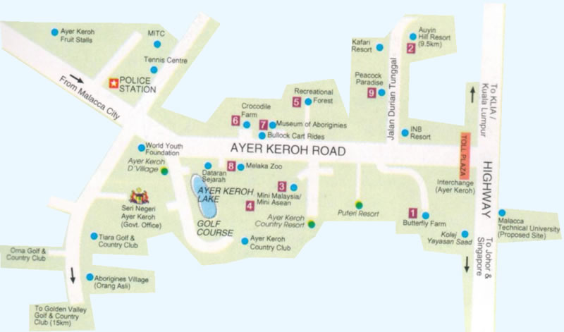 Ayer Keroh location map location map