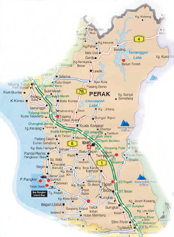 Perak Full Map location map