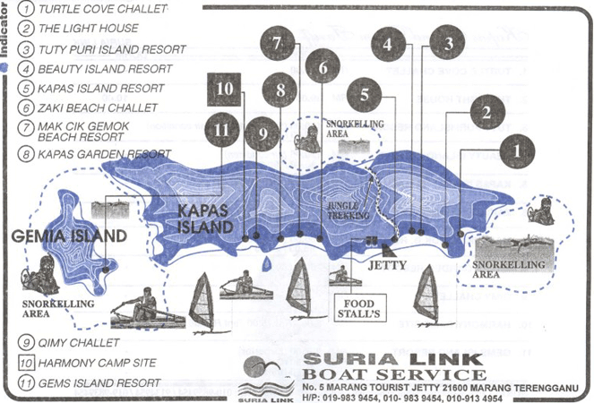Kapas Island map