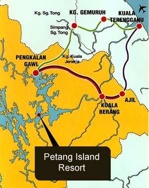 Petang Island Resort map