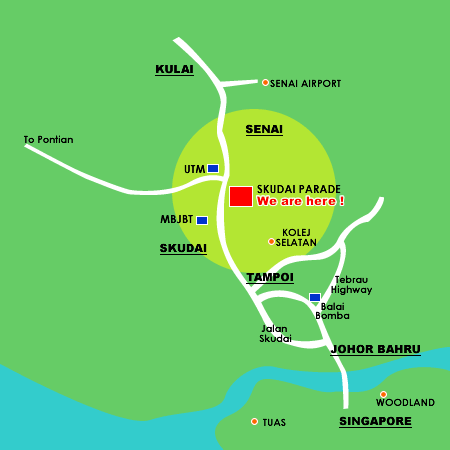 Malaysia Johor Skudai Map