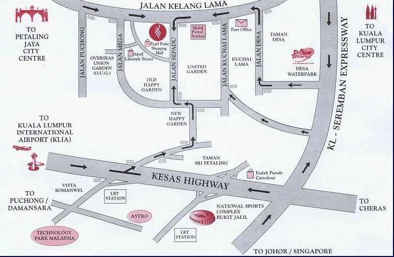 Map of Kelang Lama location map