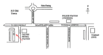 Map of old Klang Road location map