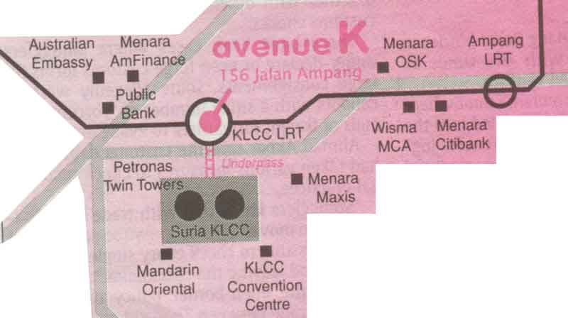 Kuala Lumpur City Center location map