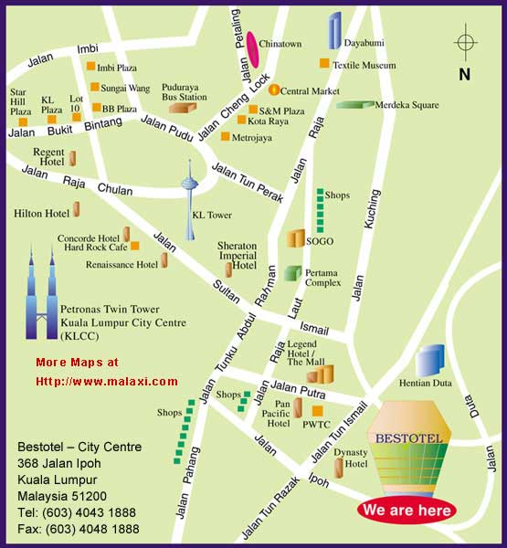 Kuala Lumpur Buildings Location Maps and Hotels maps