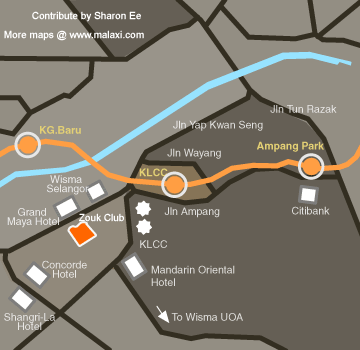 Zouk club location map