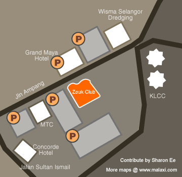 Zouk club location map