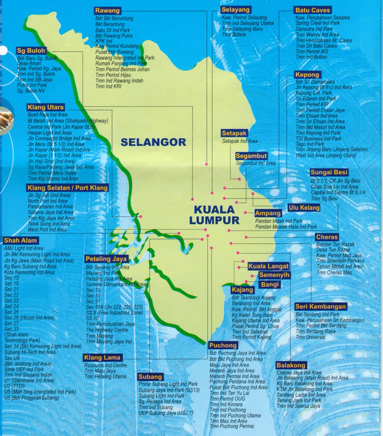 Kuala Lumpur and Selangor Industrial areas