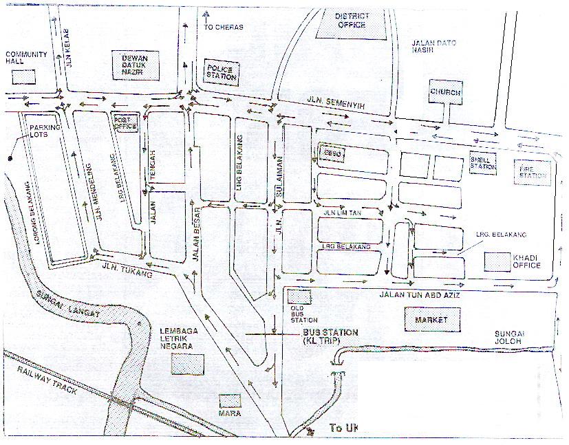 Kajang Town map location map
